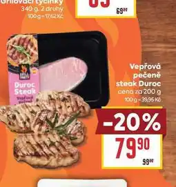 Billa Vepřová pečeně steak Duroc cena za nabídka