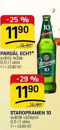 Flop STAROPRAMEN 10 světlé výčepní nabídka