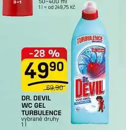 Flop DR. DEVIL WC GEL TURBULENCE vybrané druhy nabídka