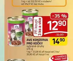 Flop AVE KONZERVA PRO KOČKY vybrané druhy nabídka