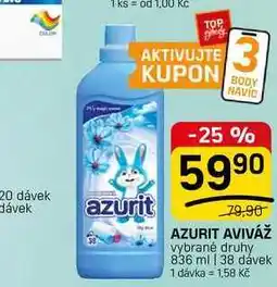 Flop AZURIT AVIVÁŽ vybrané druhy 836 ml | 38 dávek nabídka