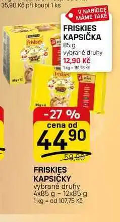 Flop FRISKIES KAPSIČKY vybrané druhy nabídka
