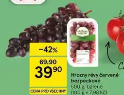 Tesco Hrozny révy červené bezpeckové, 500 g, balené nabídka