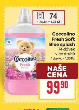 Billa Coccolino Fresh Soft Blue splash 74 dávek nabídka