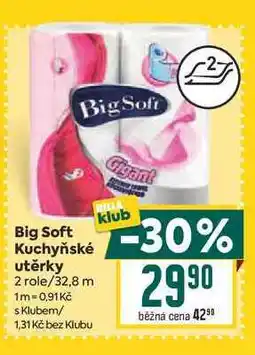 Billa Big Soft Kuchyňské utěrky 2 role nabídka