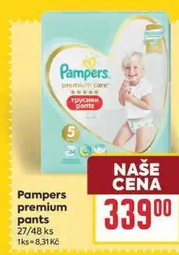 Billa Pampers premium pants 27/48 ks nabídka