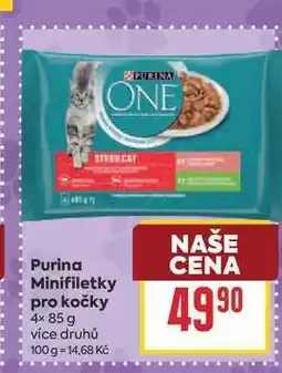 Billa Purina Minifiletky pro kočky 4× nabídka