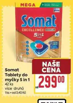 Billa Somat Tablety do myčky 5 in 1 42 ks nabídka