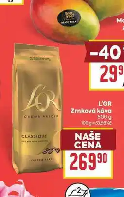 Billa L'OR Zrnková káva nabídka