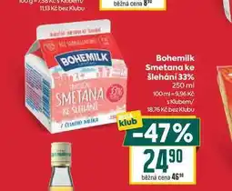 Billa Bohemilk Smetana ke šlehání 33% nabídka