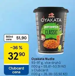 Tesco Oyakata Nudle, 93-97 g, více druhů nabídka