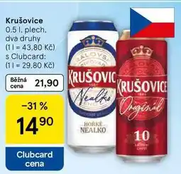 Tesco Krušovice, 0,5 l, plech nabídka