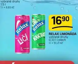 Flop RELAX LIMONÁDA vybrané druhy 0,33 || plech nabídka