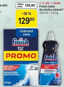 Tesco Finish Sada do myčky nádobí, 400 ml + 1,5 kg nabídka