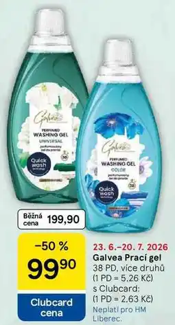 Tesco Galvea Prací gel, 38 PD, více druhů nabídka