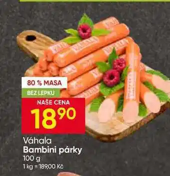 Hruška Váhala Bambini párky nabídka