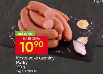 Hruška Kostelecké uzeniny Párky nabídka