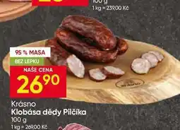 Hruška Krásno Klobása dědy Pilčíka nabídka
