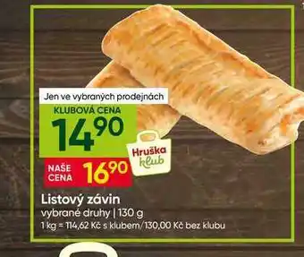 Hruška Listový závin nabídka