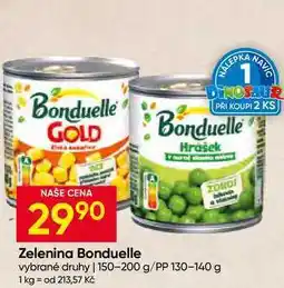Hruška Bonduelle Hrášek 150-200 g/PP 130-140 g nabídka