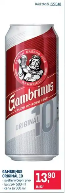 Makro Gambrinus originál 10 nabídka