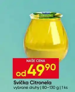 Hruška Svíčka Citronela vybrané druhy nabídka