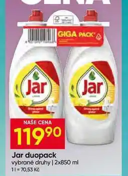 Hruška Jar tekutý prostředek na mytí nádobí 2x850ml, vybrané druhy 1.5l nabídka