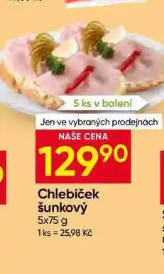 Hruška Chlebíček šunkový nabídka