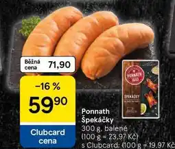 Tesco Ponnath Špekáčky, 300 g, balené nabídka