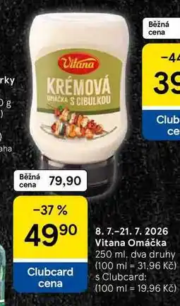 Tesco Vitana Omáčka, 250 ml, dva druhy nabídka