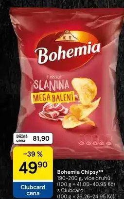 Tesco Bohemia Chipsy, 190-200 g, více druhů nabídka