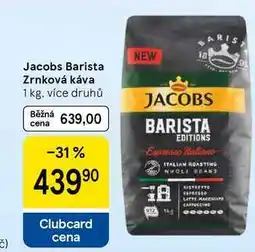 Tesco Jacobs Barista Zrnková káva, 1 kg, více druhů nabídka