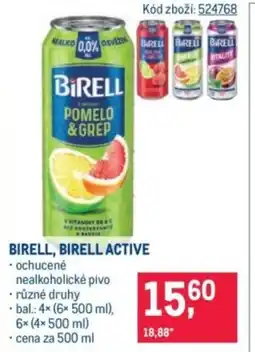 Makro Birell, birell active nabídka