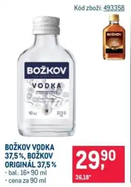 Makro Božkov vodka 37,5%, božkov originál 37,5% nabídka