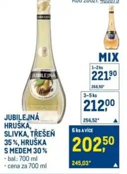 Makro Jubilejná hruška, slivka, třešeň 35%, hruška s medem 30% nabídka