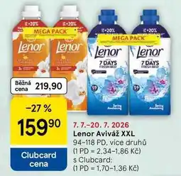 Tesco Lenor Aviváž XXL, 94-118 PD, více druhů nabídka