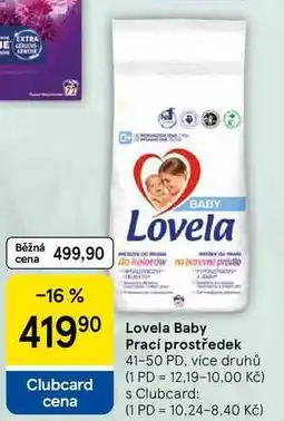Tesco Lovela Baby Prací prostředek, 41-50 PD, více druhů nabídka