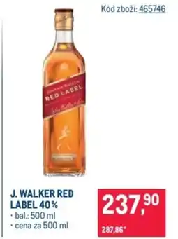 Makro J. Walker red label 40% nabídka