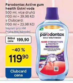Tesco Parodontax Active gum health Ústní voda, 500 ml, více druhů nabídka