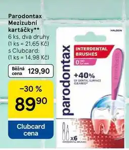 Tesco Parodontax Mezizubní kartáčky, 6 ks, dva druhy nabídka