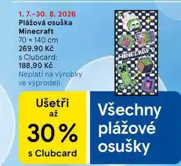 Tesco Plážová osuška Minecraft, 70 x 140 cm nabídka