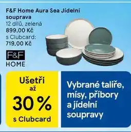 Tesco F&F Home Aura Sea Jídelní souprava, 12 dílů, zelená nabídka