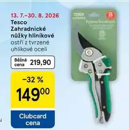 Tesco Tesco Zahradnické nůžky hliníkové ostří z tvrzené uhlíkové oceli nabídka