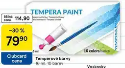 Tesco Temperové barvy, 16 ml, 10 barev nabídka