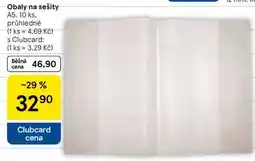 Tesco Obaly na sešity, A5, 10 ks. průhledné nabídka