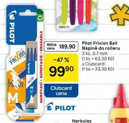 Tesco Pilot Frixion Ball Náplně do rolleru, 3 ks, 0.7 mm nabídka