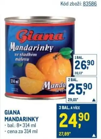 Makro Giana mandarinky nabídka