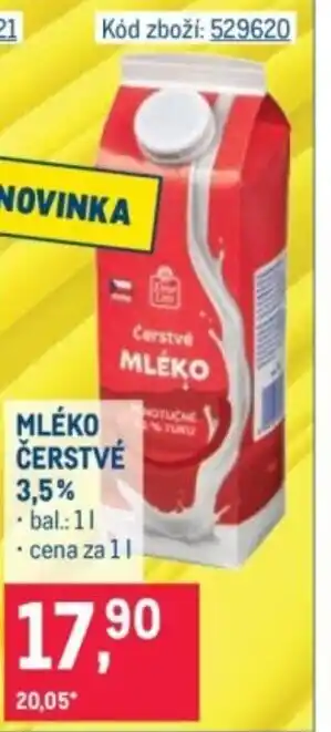 Makro Mléko čerstvé 3,5% nabídka