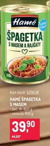 Makro Hamé špagetka s masem nabídka