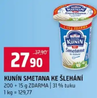 Terno Kunín smetana ke šlehání nabídka